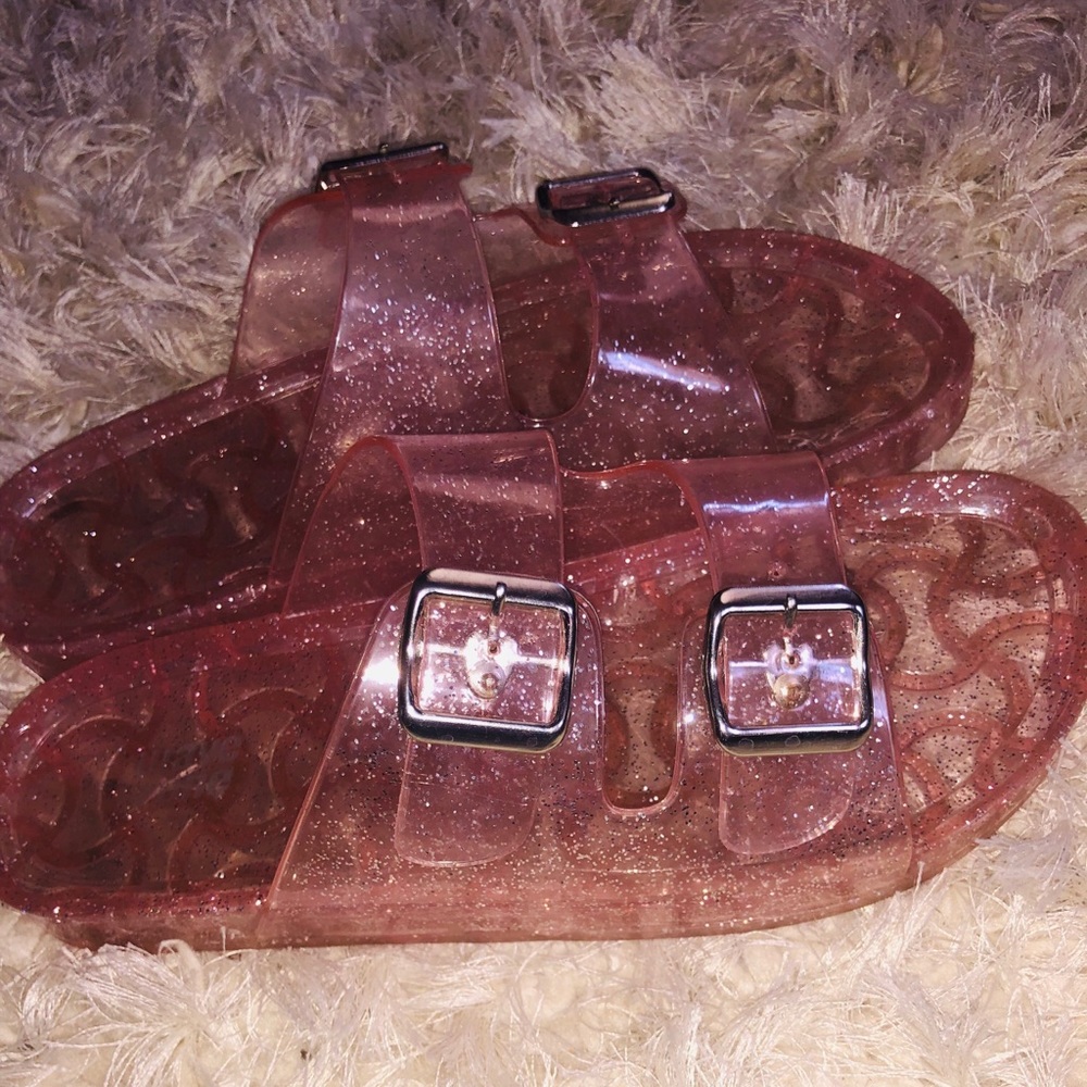 Sparkly pink sandals